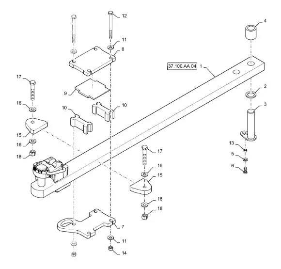 87524404 - Палец тяги буксир. TJT9./St.